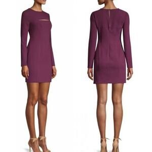 Revolve Likely Keller Long Sleeve Mini Dress bodycon cut out in Purple Plum sz 4
